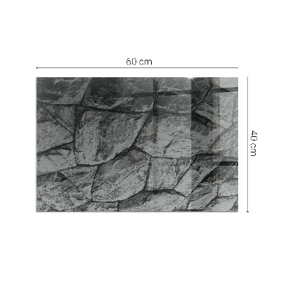 Plaque de sol en verre pour poêle rectangulaire Motif en pierre naturelle