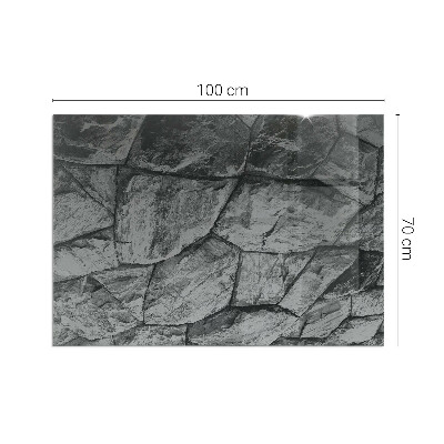 Plaque de sol en verre pour poêle rectangulaire Motif en pierre naturelle