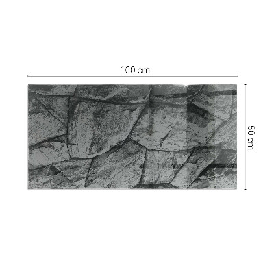 Plaque de sol en verre pour poêle rectangulaire Motif en pierre naturelle