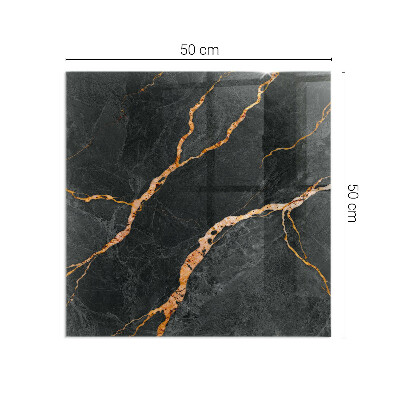Plaque verre pour poêle rectangulaire Marbre élégant avec veines