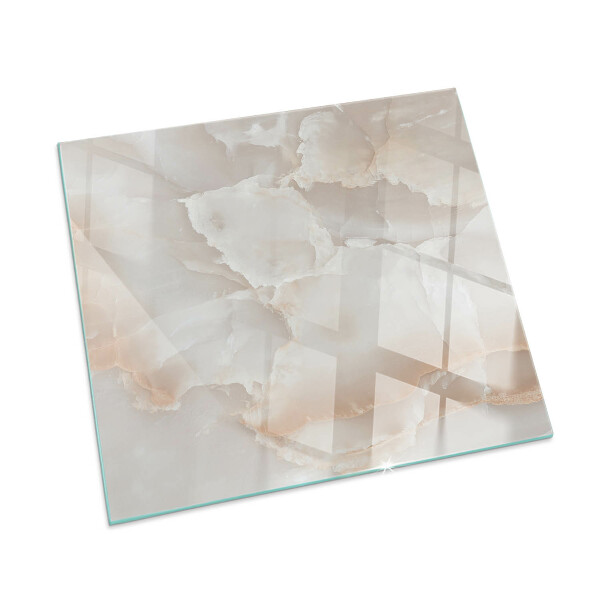 Plaque de sol en verre pour poêle rectangulaire Motif en pierre naturelle
