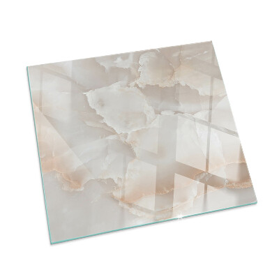 Plaque de sol en verre pour poêle rectangulaire Motif en pierre naturelle