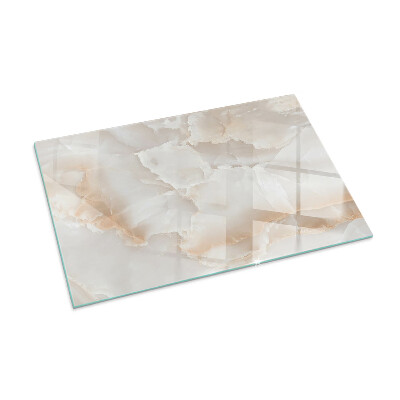 Plaque de sol en verre pour poêle rectangulaire Motif en pierre naturelle