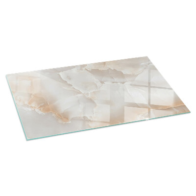 Plaque de sol en verre pour poêle rectangulaire Motif en pierre naturelle