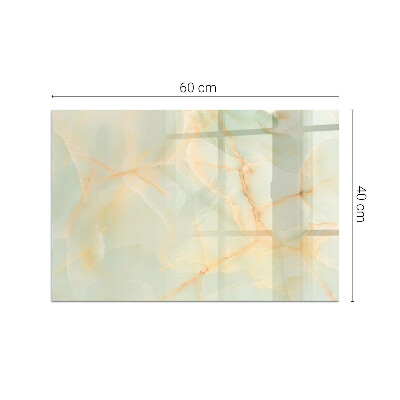 Plaque verre pour poêle rectangulaire Motif de marbre abstrait