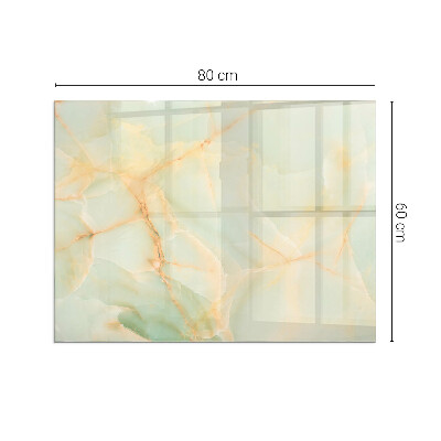 Plaque verre pour poêle rectangulaire Motif de marbre abstrait