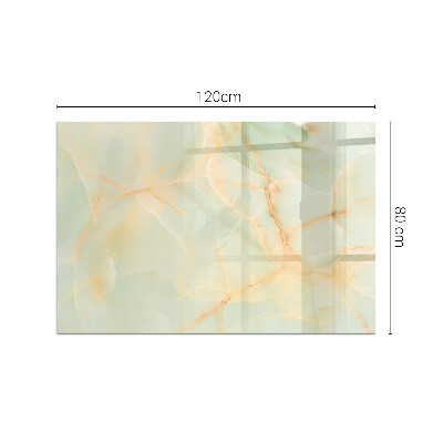 Plaque verre pour poêle rectangulaire Motif de marbre abstrait