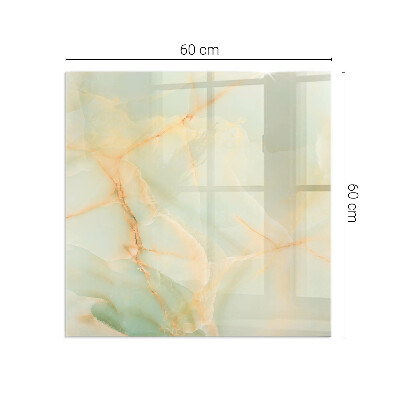 Plaque verre pour poêle rectangulaire Motif de marbre abstrait