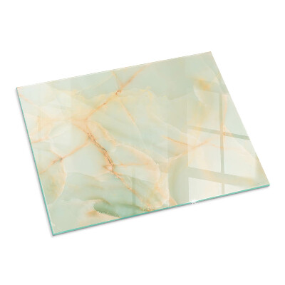 Plaque verre pour poêle rectangulaire Motif de marbre abstrait