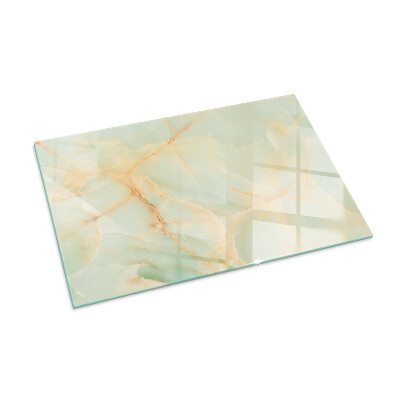 Plaque verre pour poêle rectangulaire Motif de marbre abstrait