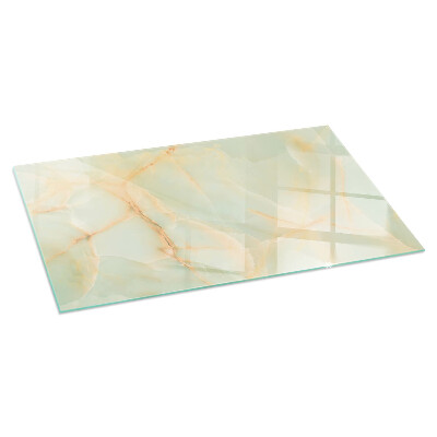 Plaque verre pour poêle rectangulaire Motif de marbre abstrait