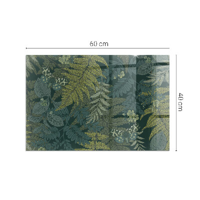 Plaque verre pour poêle rectangulaire Motifs végétaux avec des papillons