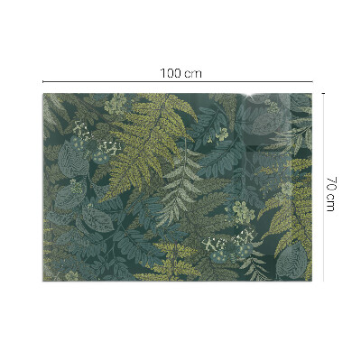 Plaque verre pour poêle rectangulaire Motifs végétaux avec des papillons