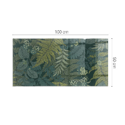 Plaque verre pour poêle rectangulaire Motifs végétaux avec des papillons