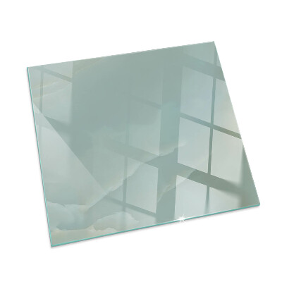 Plaque verre pour poêle rectangulaire Motif de marbre délicat