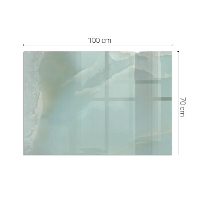 Plaque verre pour poêle rectangulaire Motif de marbre délicat
