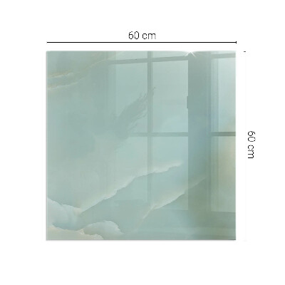 Plaque verre pour poêle rectangulaire Motif de marbre délicat