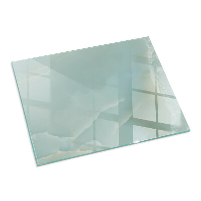 Plaque verre pour poêle rectangulaire Motif de marbre délicat