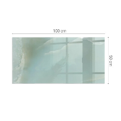 Plaque verre pour poêle rectangulaire Motif de marbre délicat