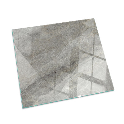 Plaque de sol en verre pour poêle rectangulaire Motif en pierre naturelle