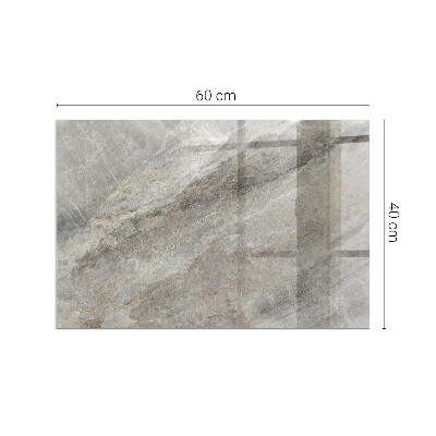 Plaque de sol en verre pour poêle rectangulaire Motif en pierre naturelle