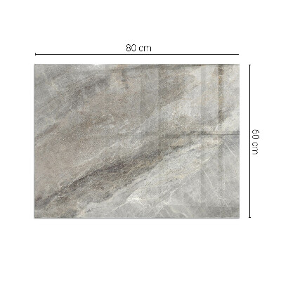 Plaque de sol en verre pour poêle rectangulaire Motif en pierre naturelle