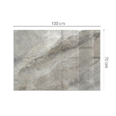 Plaque de sol en verre pour poêle rectangulaire Motif en pierre naturelle