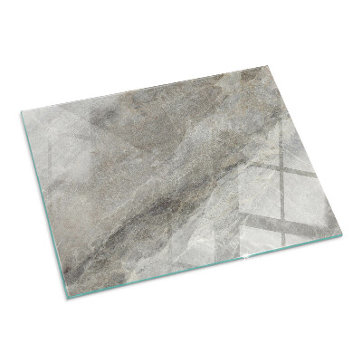 Plaque de sol en verre pour poêle rectangulaire Motif en pierre naturelle