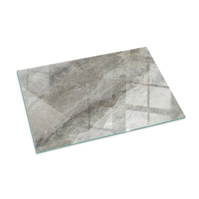 Plaque de sol en verre pour poêle rectangulaire Motif en pierre naturelle