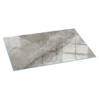 Plaque de sol en verre pour poêle rectangulaire Motif en pierre naturelle