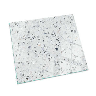 Plaque verre pour poêle rectangulaire Motif de pierre avec particules