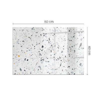 Plaque verre pour poêle rectangulaire Motif de pierre avec particules