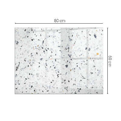 Plaque verre pour poêle rectangulaire Motif de pierre avec particules