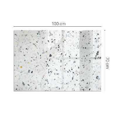 Plaque verre pour poêle rectangulaire Motif de pierre avec particules