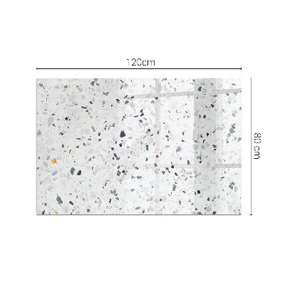 Plaque verre pour poêle rectangulaire Motif de pierre avec particules