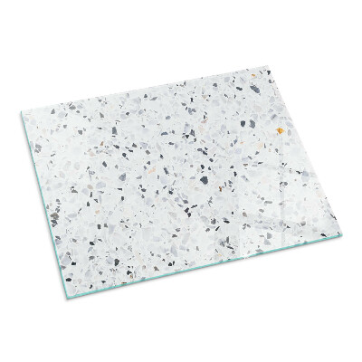 Plaque verre pour poêle rectangulaire Motif de pierre avec particules