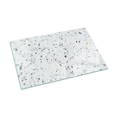 Plaque verre pour poêle rectangulaire Motif de pierre avec particules