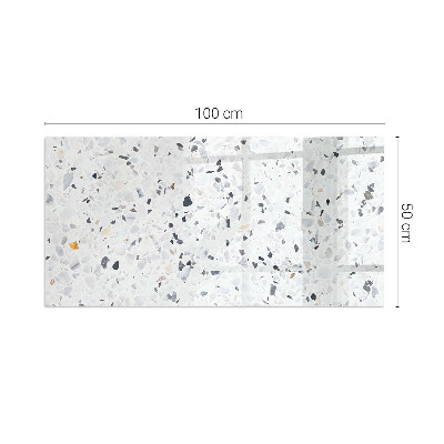 Plaque verre pour poêle rectangulaire Motif de pierre avec particules