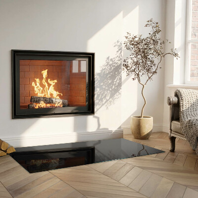 Plaque de sol en verre pour poêle rectangulaire Couleur Graphite foncé