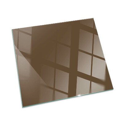 Plaque verre pour poêle rectangulaire Couleur marron