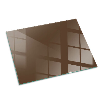 Plaque verre pour poêle rectangulaire Couleur marron