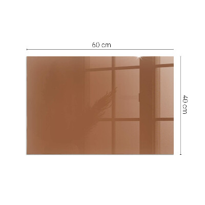 Plaque verre pour poêle rectangulaire Couleur marron