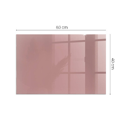 Plaque de sol en verre pour poêle rectangulaire Couleur rose