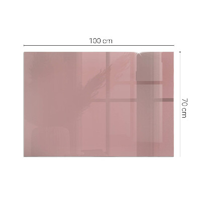 Plaque de sol en verre pour poêle rectangulaire Couleur rose