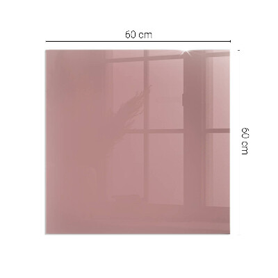 Plaque de sol en verre pour poêle rectangulaire Couleur rose