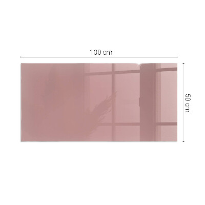 Plaque de sol en verre pour poêle rectangulaire Couleur rose
