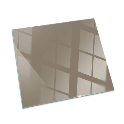 Plaque de sol en verre pour poêle rectangulaire Couleur marron