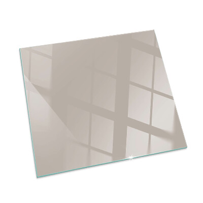 Plaque verre pour poêle rectangulaire Couleur marron clair
