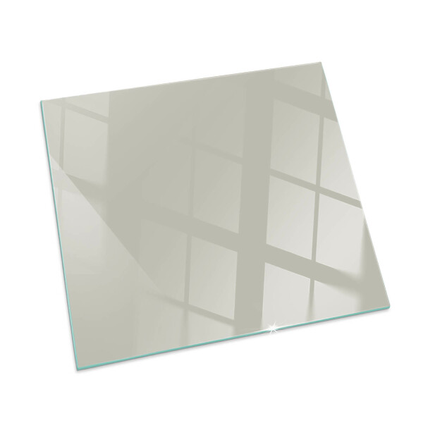 Plaque de sol en verre pour poêle rectangulaire Crème Color Light