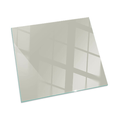 Plaque de sol en verre pour poêle rectangulaire Crème Color Light